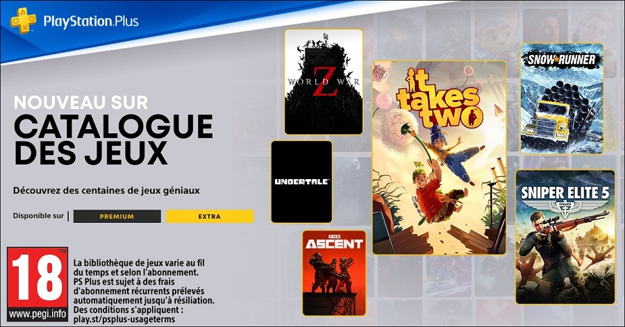 PlayStation Plus Extra_Premium - Juillet 2023