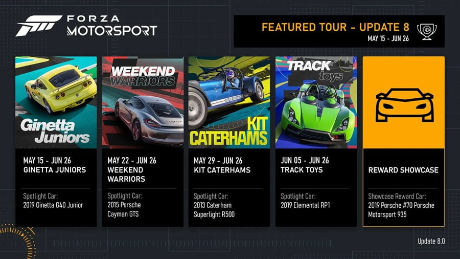 Forza update 8 tour