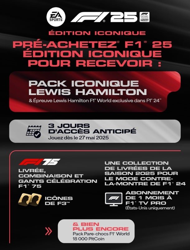 F1 25 édition iconique